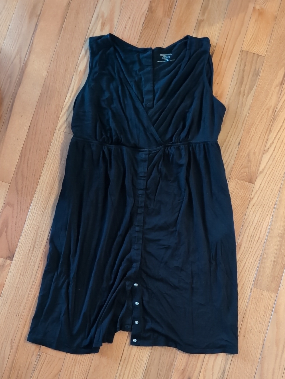 Women's Maternity Labor/Sleeping Black Dress & Belly Bandit Bundle